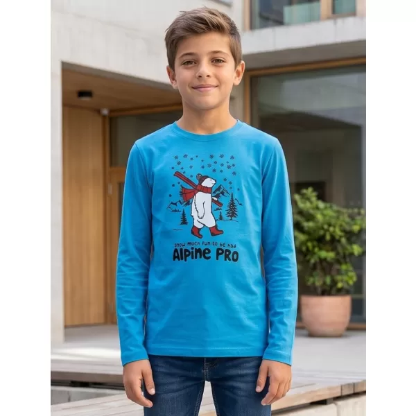  Dětské triko ALPINE PRO ECCO 2 NEON ATOMIC BLUE VARIANTA PA 
