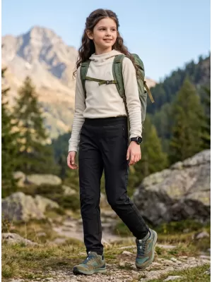 Dětské softshellové kalhoty ALPINE PRO ABARO 2 BLACK