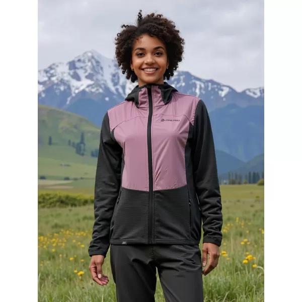  Dámská sportovní ultralehká mikina ALPINE PRO ZOLLA DARK TRUE GRAY 