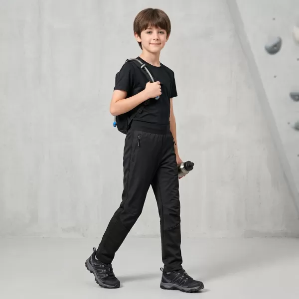  Dětské softshellové kalhoty ALPINE PRO ABARO 2 BLACK 