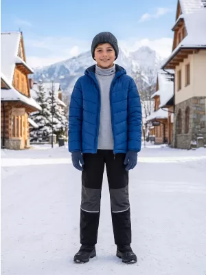 Dětské hřejivé softshellové kalhoty ALPINE PRO HERGO BLACK