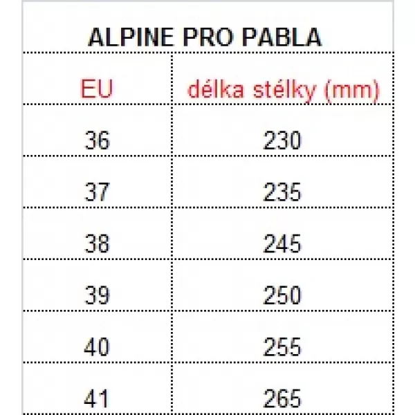  Dámská kotníková obuv ALPINE PRO PABLA SVĚTLE HNĚDÁ 