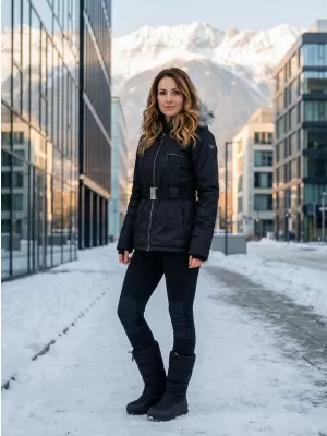 Dámská zimní bunda ALPINE PRO DOSOJINA LJCK202 ČERNÁ