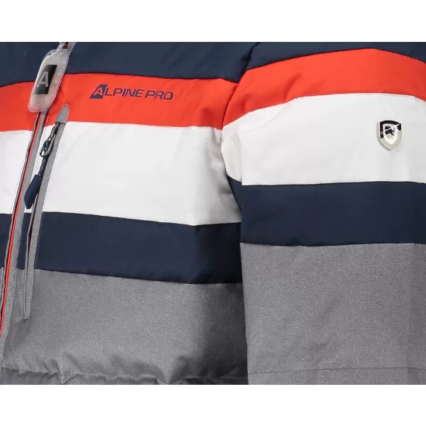  Pánská péřová bunda ALPINE PRO NEITH MJCM311 TMAVĚ MODRÁ 