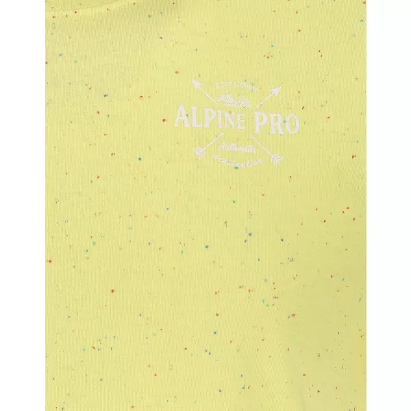  Pánské tričko s krátkým rukávem ALPINE PRO ALBERT MTSN374 ŽLUTÁ 