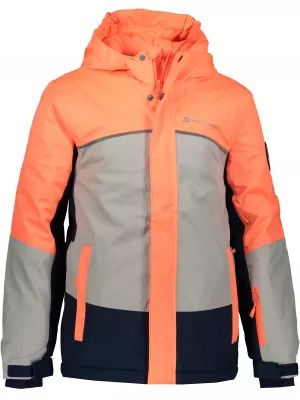 Dětská lyžařská bunda ALPINE PRO SARDARO 2 KJCP154 ORANŽOVÁ/ŠEDÁ