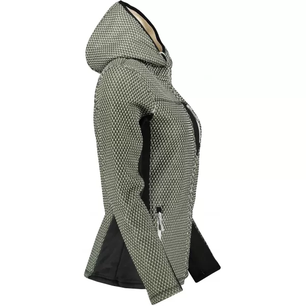  Dámský softshellový svetr ALPINE PRO ALPA LPLP067 TMAVĚ ZELENÁ 