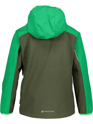 Chlapecká softshellová bunda ALPINE PRO NOOTKO 7 KJCP144 TMAVĚ ZELENÁ
