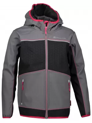 Dětská softshellová bunda ALPINE PRO STORMO 2 KJCP146 ŠEDÁ/RŮŽOVÁ