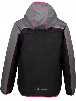 Dětská softshellová bunda ALPINE PRO STORMO 2 KJCP146 ŠEDÁ/RŮŽOVÁ