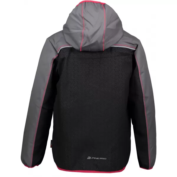  Dětská softshellová bunda ALPINE PRO STORMO 2 KJCP146 ŠEDÁ/RŮŽOVÁ 