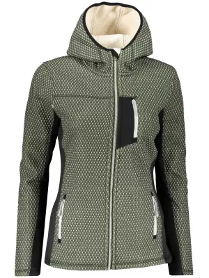 Dámský softshellový svetr ALPINE PRO ALPA LPLP067 TMAVĚ ZELENÁ