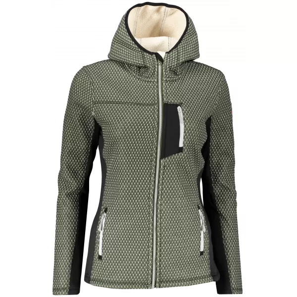  Dámský softshellový svetr ALPINE PRO ALPA LPLP067 TMAVĚ ZELENÁ 