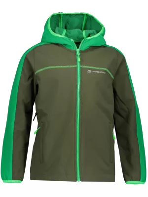 Chlapecká softshellová bunda ALPINE PRO NOOTKO 7 KJCP144 TMAVĚ ZELENÁ