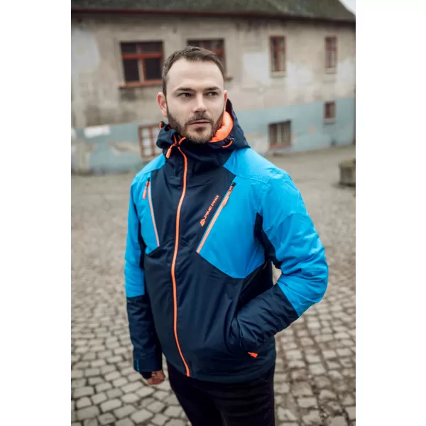  Pánská lyžařská bunda ALPINE PRO MIKAER 3 MJCP368 TMAVĚ MODRÁ 