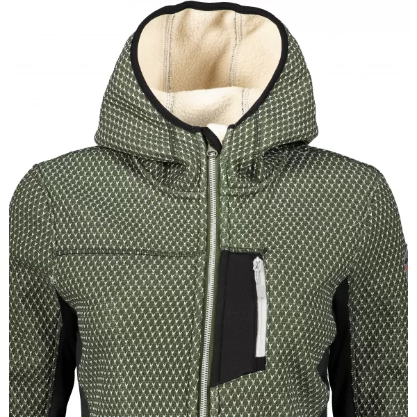  Dámský softshellový svetr ALPINE PRO ALPA LPLP067 TMAVĚ ZELENÁ 