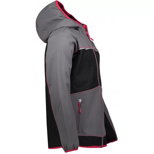  Dětská softshellová bunda ALPINE PRO STORMO 2 KJCP146 ŠEDÁ/RŮŽOVÁ 