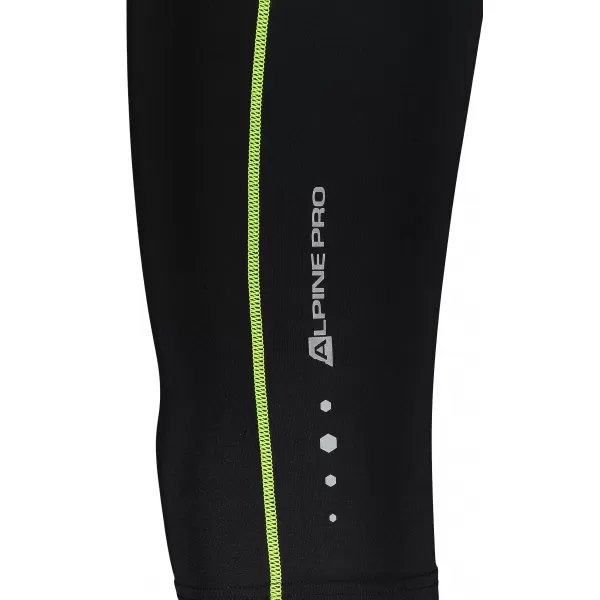  Pánské 3/4 kalhoty ALPINE PRO ENZO 4 MPAR420 ČERNÁ/ZELENÁ 