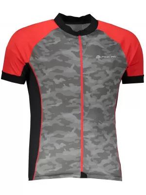 Pánský cyklistický dres ALPINE PRO MARK MTSR461 ŠEDÁ/ČERVENÁ