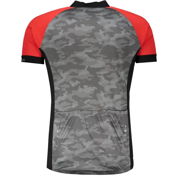  Pánský cyklistický dres ALPINE PRO MARK MTSR461 ŠEDÁ/ČERVENÁ 