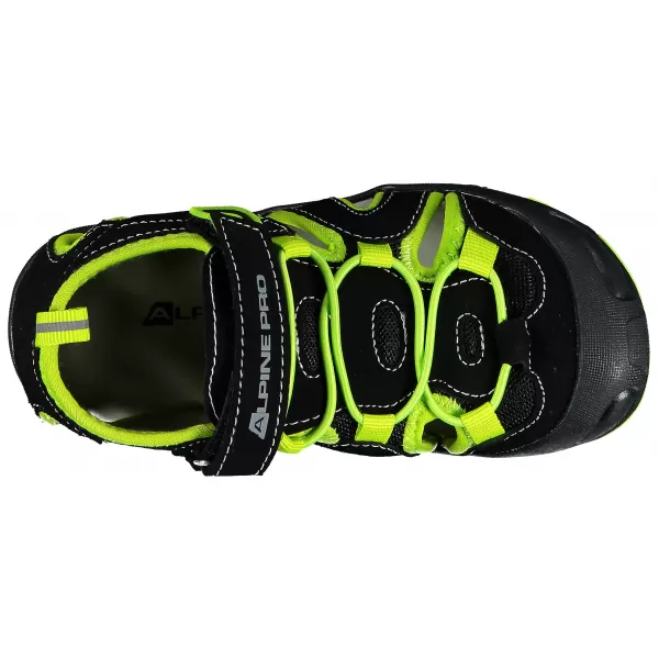  Dětské sandále ALPINE PRO FLAVIO KBTR223 ČERNÁ/ZELENÁ 