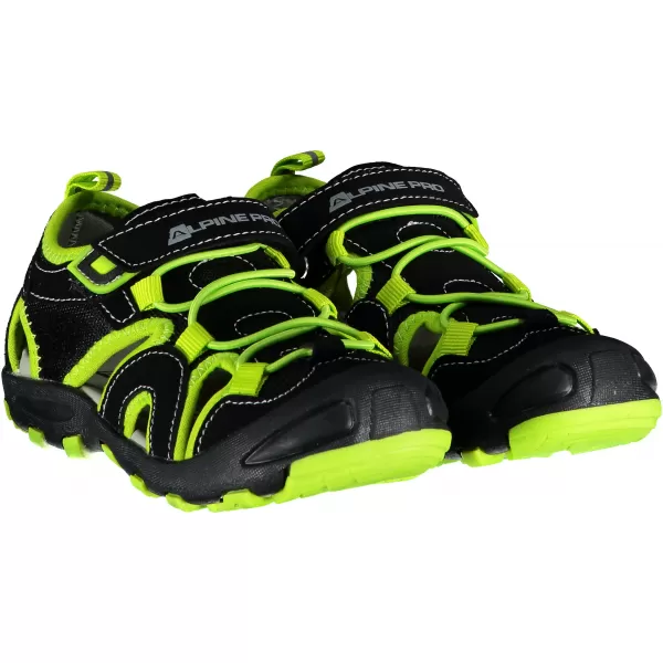  Dětské sandále ALPINE PRO FLAVIO KBTR223 ČERNÁ/ZELENÁ 