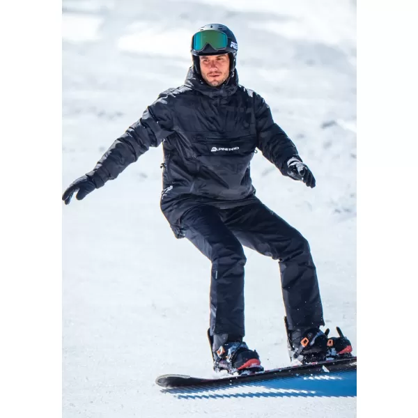  Pánská zimní bunda ALPINE PRO CLOC MJCU527 ČERNÁ/ZELENÁ 