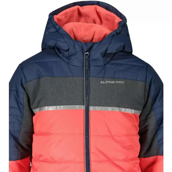  Dětská bunda ALPINE PRO JORGO KJCY283 RŮŽOVÁ 