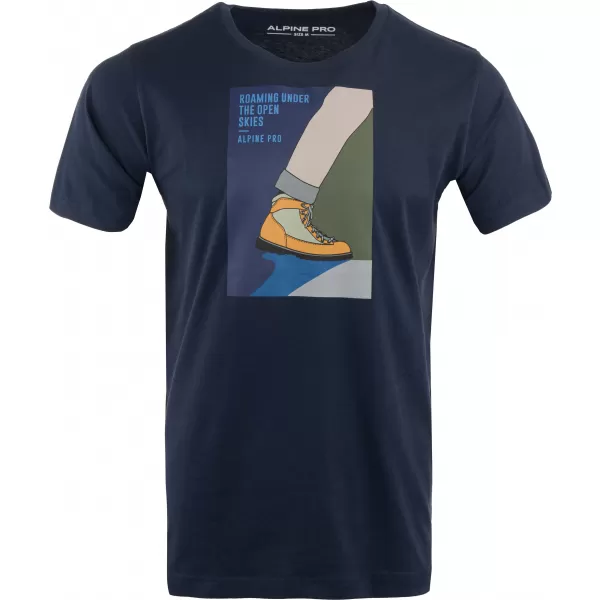  Pánské triko ALPINE PRO KADES MTSA863 TMAVĚ MODRÁ 