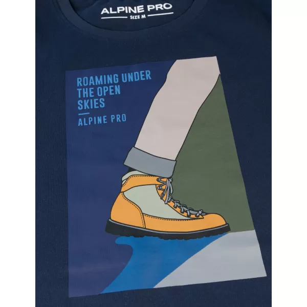  Pánské triko ALPINE PRO KADES MTSA863 TMAVĚ MODRÁ 