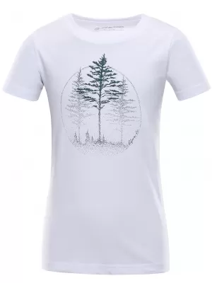 Dětské triko ALPINE PRO NATURO KTSA423 BÍLÁ