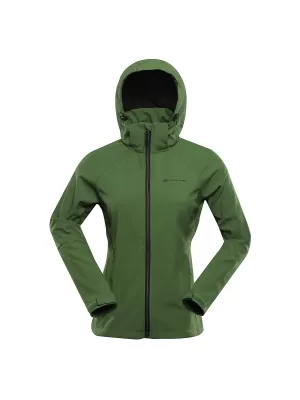 Dámská softshellová bunda ALPINE PRO HOORA LJCD590 ZELENÁ