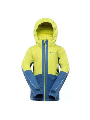 Dětská lyžařská bunda ALPINE PRO REAMO KJCB305 SVĚTLE ZELENÁ
