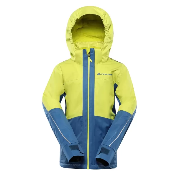  Dětská lyžařská bunda ALPINE PRO REAMO KJCB305 SVĚTLE ZELENÁ 