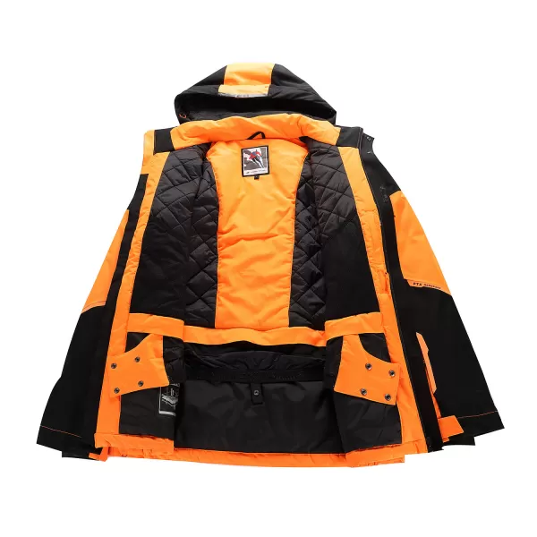  Pánská lyžařská bunda ALPINE PRO DEAR MJCD695 NEON ORANŽOVÁ 