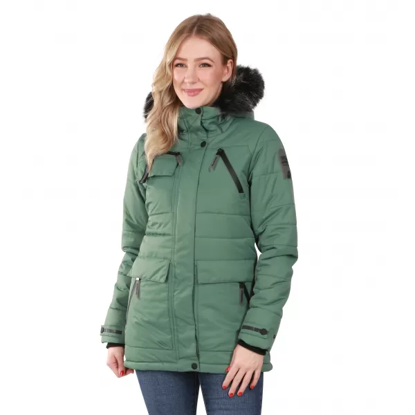  Dámská bunda ALPINE PRO WERDA LJCD644 ZELENÁ 