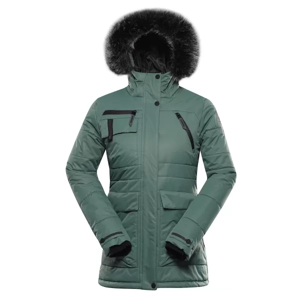  Dámská bunda ALPINE PRO WERDA LJCD644 ZELENÁ 