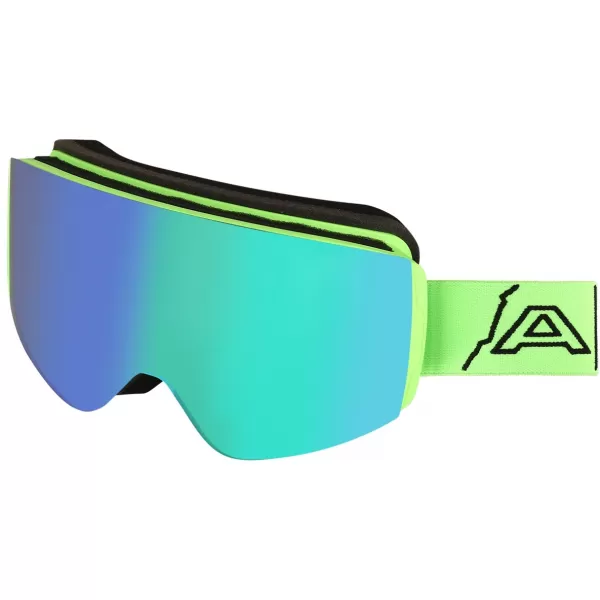  Dětské lyžařské brýle ALPINE PRO GROWO KGSD00A ZELENÁ 
