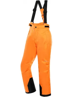 Dětské lyžařské kalhoty ALPINE PRO EDESO KPAD361 NEON ORANŽOVÁ