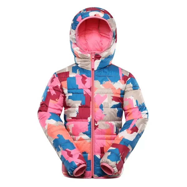  Dětská oboustranná bunda hi-therm ALPINE PRO DOUWO KJCD336 RŮŽOVÁ 