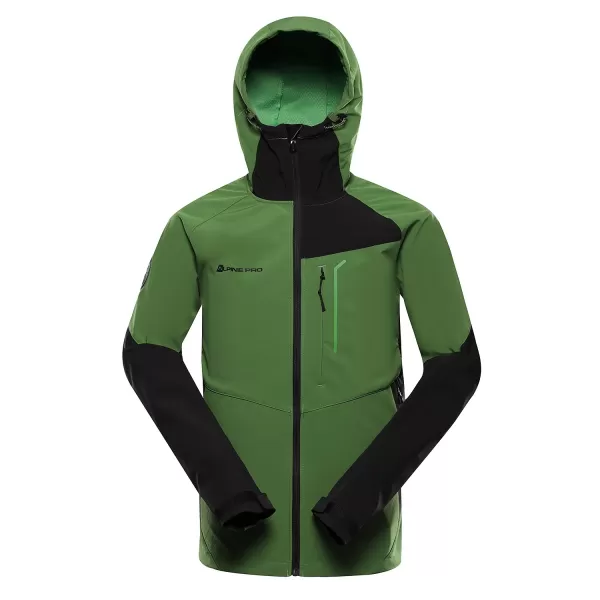 Pánská softshellová bunda ALPINE PRO ESPRIT MJCD622 ZELENÁ 