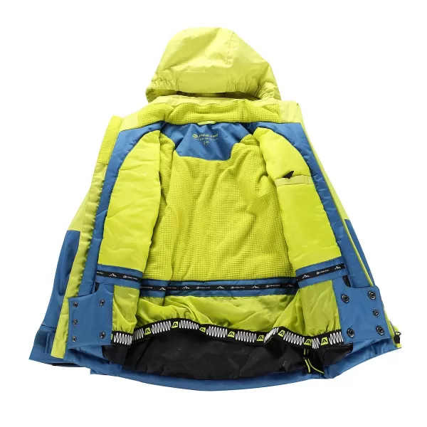  Dětská lyžařská bunda ALPINE PRO REAMO KJCB305 SVĚTLE ZELENÁ 