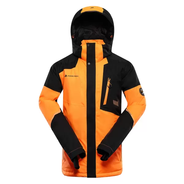  Pánská lyžařská bunda ALPINE PRO DEAR MJCD695 NEON ORANŽOVÁ 
