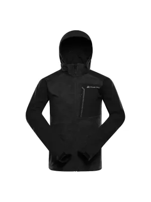Pánská softshellová bunda ALPINE PRO HOOR ČERNÁ/ŠEDÁ