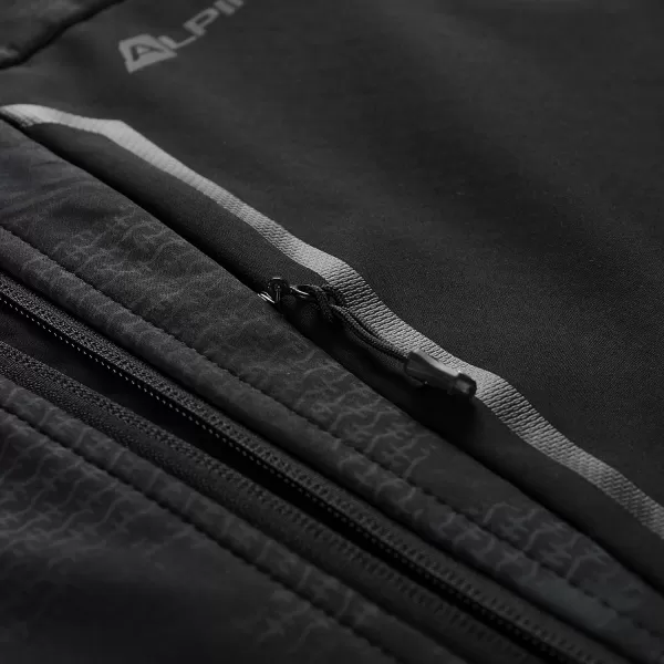  Pánská softshellová bunda ALPINE PRO HOOR ČERNÁ/ŠEDÁ 